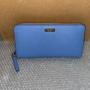 Kate Spade Zip Around Wallet, Color: Blue
